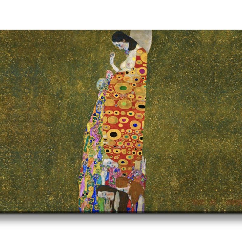 Remaster 120x60cm Gustav Klimt’s Hope II Weltberühmt Kunst Vintage modernes Format