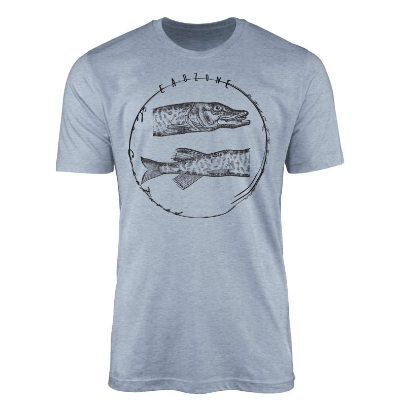 T-Shirt Tiefsee Fische – Serie: Sea Creatures , feine Struktur und sportlicher Schnitt / Sea 086