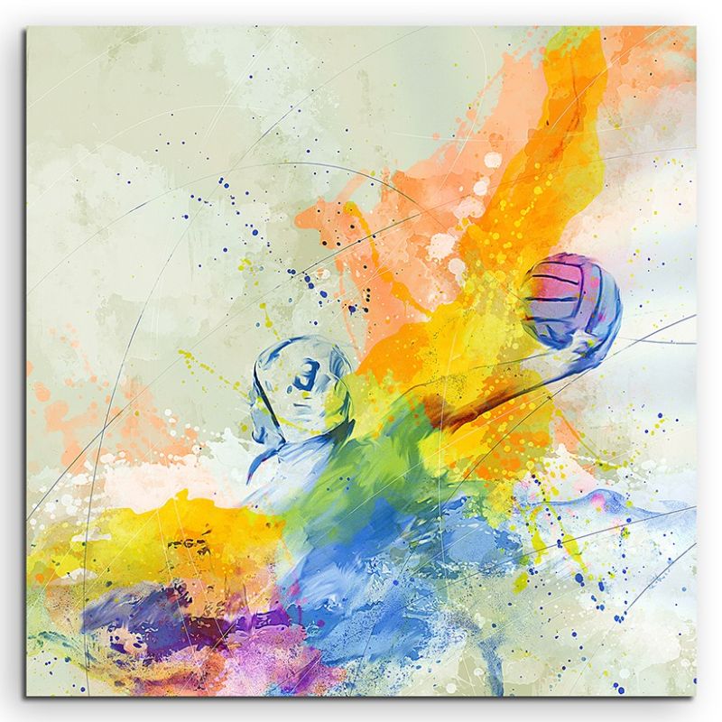 Wasserball I 60x60cm Aquarell Art Leinwandbild