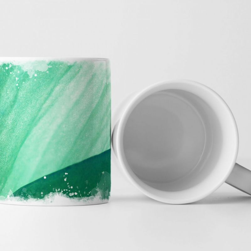 Tasse Geschenk Künstlerische Fotografie – Jadefarbene Blätter