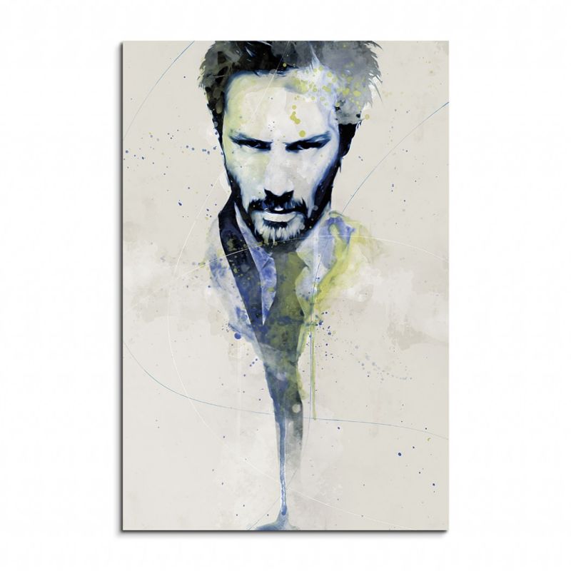 Keanu Reeves III Aqua 90x60cm Wandbild Aquarell Art