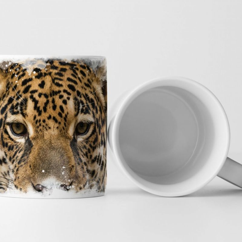 Tasse Geschenk Tierfotografie – Jaguar von vorne