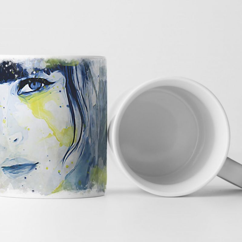 Felicity Jones Aqua Tasse als Geschenk,  Design Sinus Art