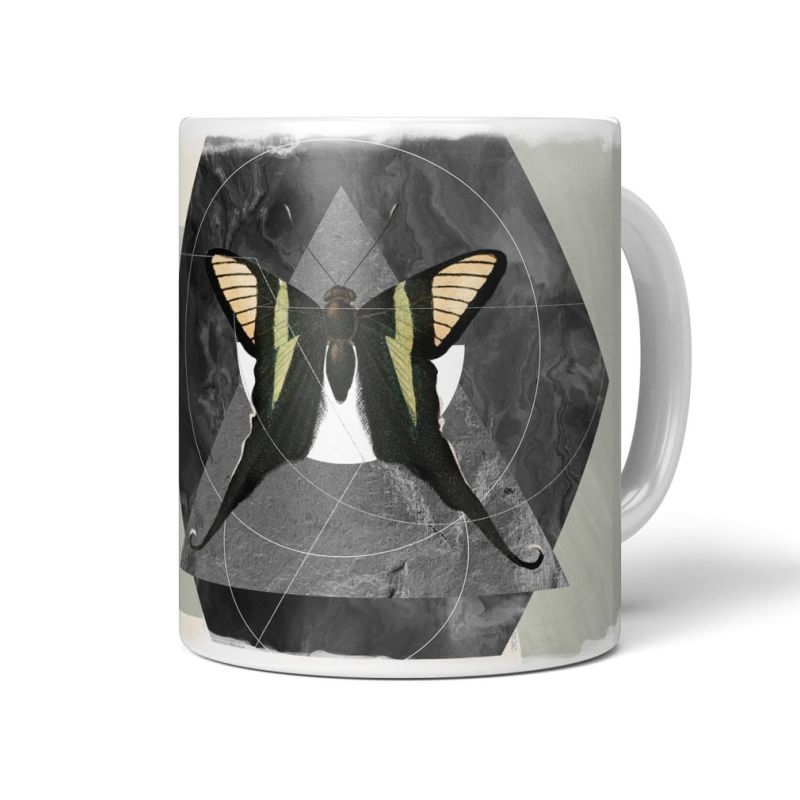 Dekorative Tasse mit schönem Motiv schönem Design Schmetterling Kunstvoll Einzigartig