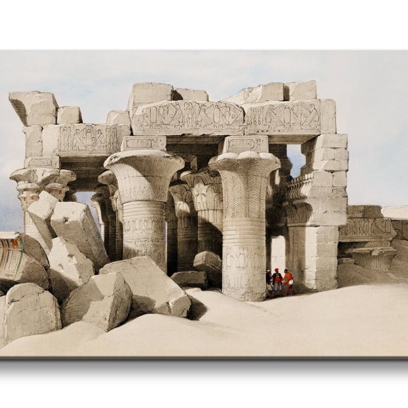 Remaster 120x60cm Alte Tempelanlage Tempel Ägypten Kunstvoll Illustration