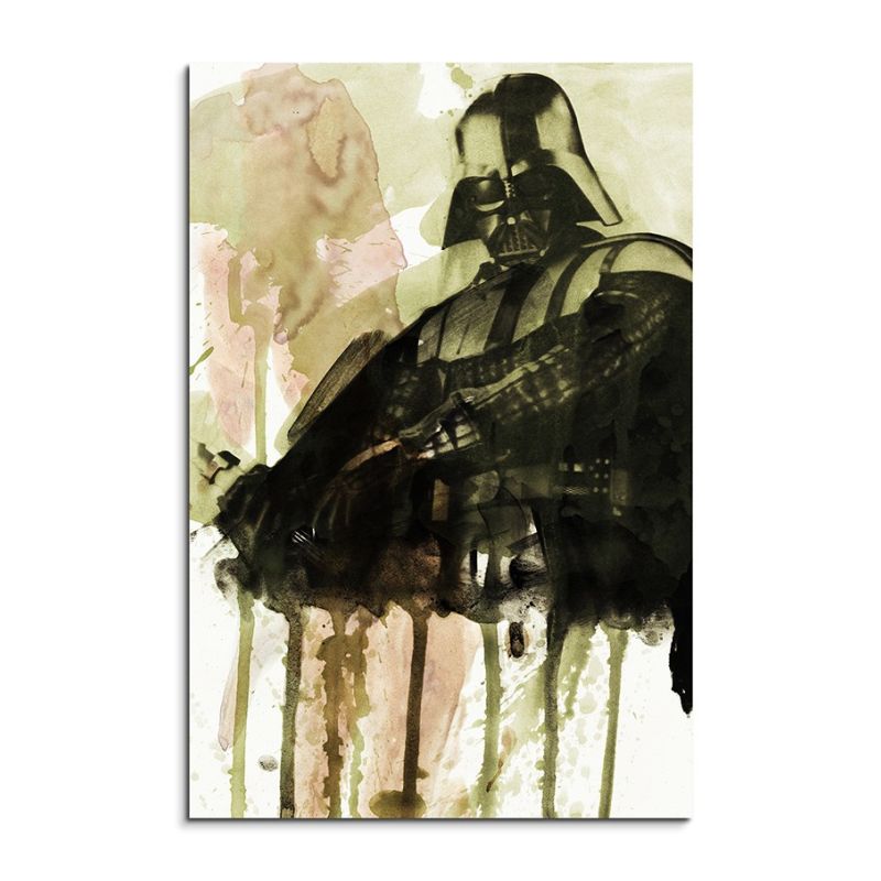 Darth Vader II 90x60cm  Aquarell Art Leinwandbild