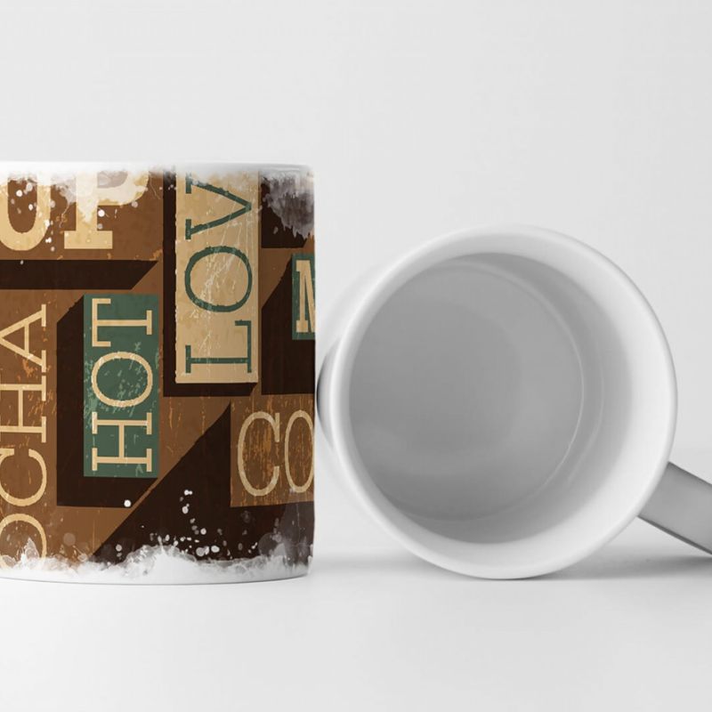 Tasse Geschenk Digitale Grafik – Kaffee Collage