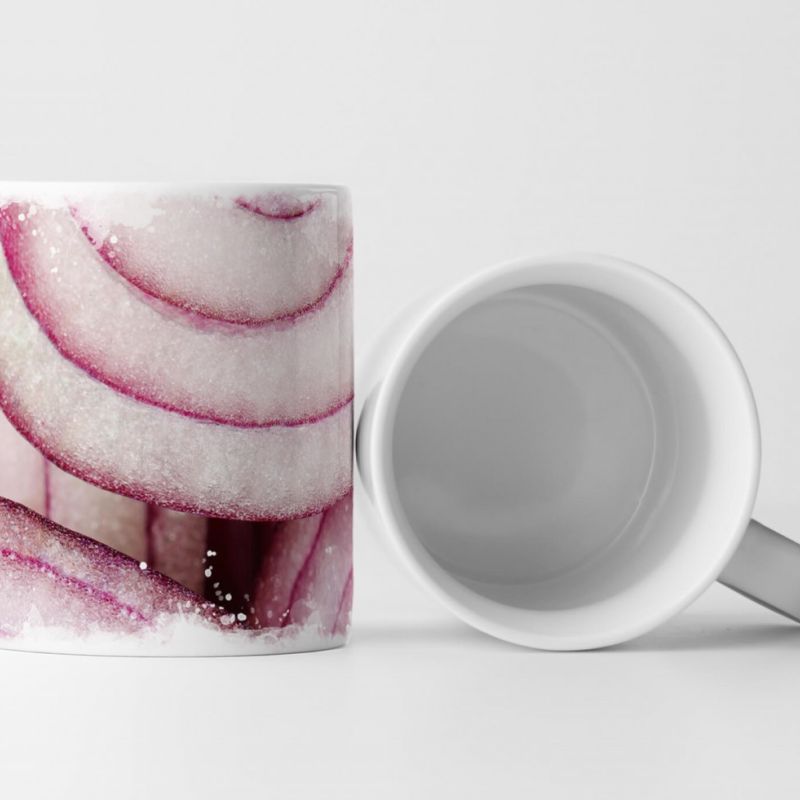 Tasse Geschenk Food-Fotografie – Aufgeschnittene lila Zwiebel