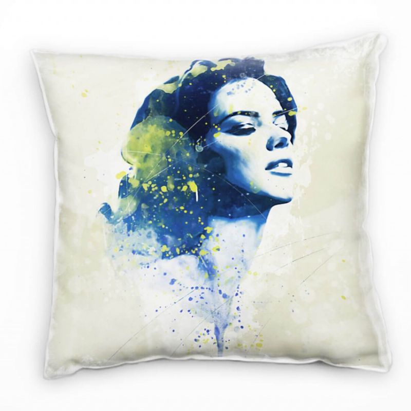 Adriana Lima III Deko Kissen Bezug 40x40cm für Couch Sofa Lounge Zierkissen