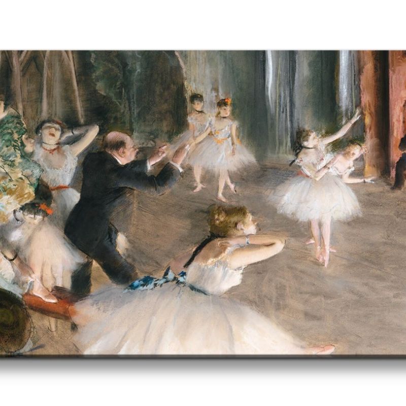 Remaster 120x60cm Edgar Degas weltberühmtes Wandbild The Rehearsal Onstage zeitlose Kunst Ballett