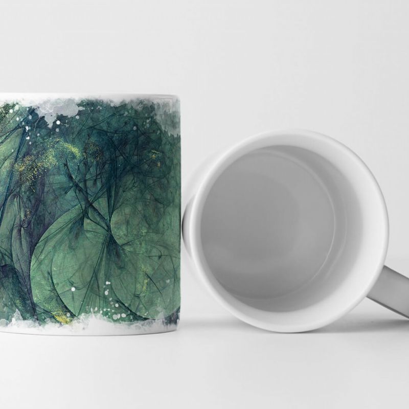 Tasse Geschenk abstrakt Tinte im Wasser