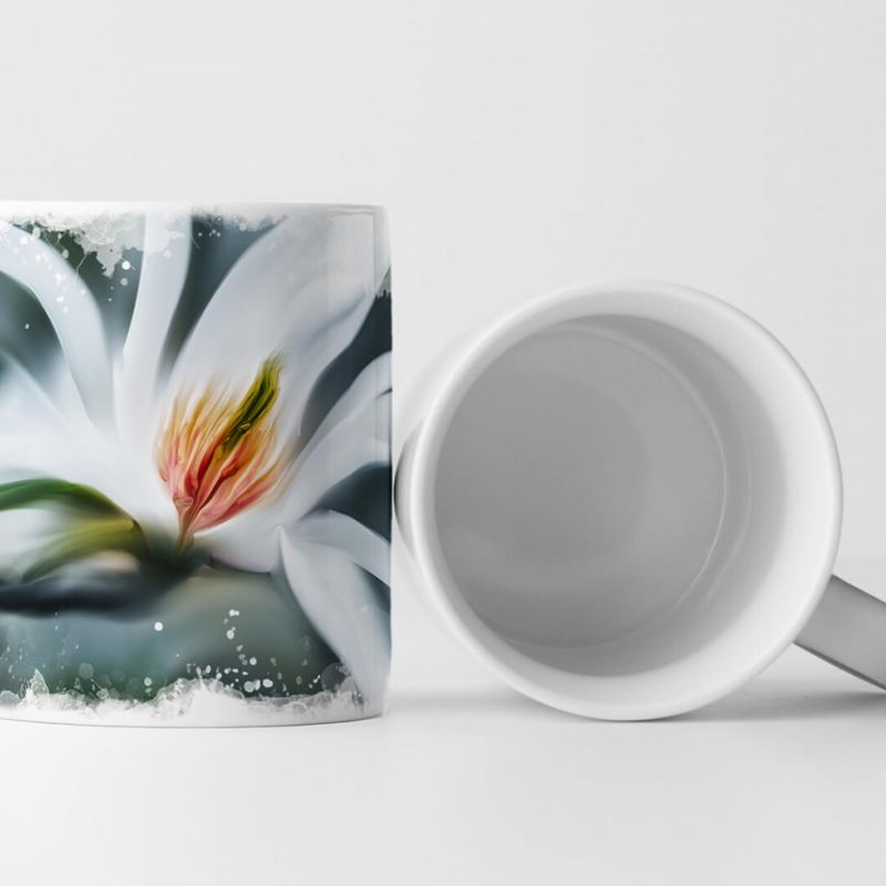 Tasse Geschenk Naturfotografie – Weiße Magnolie