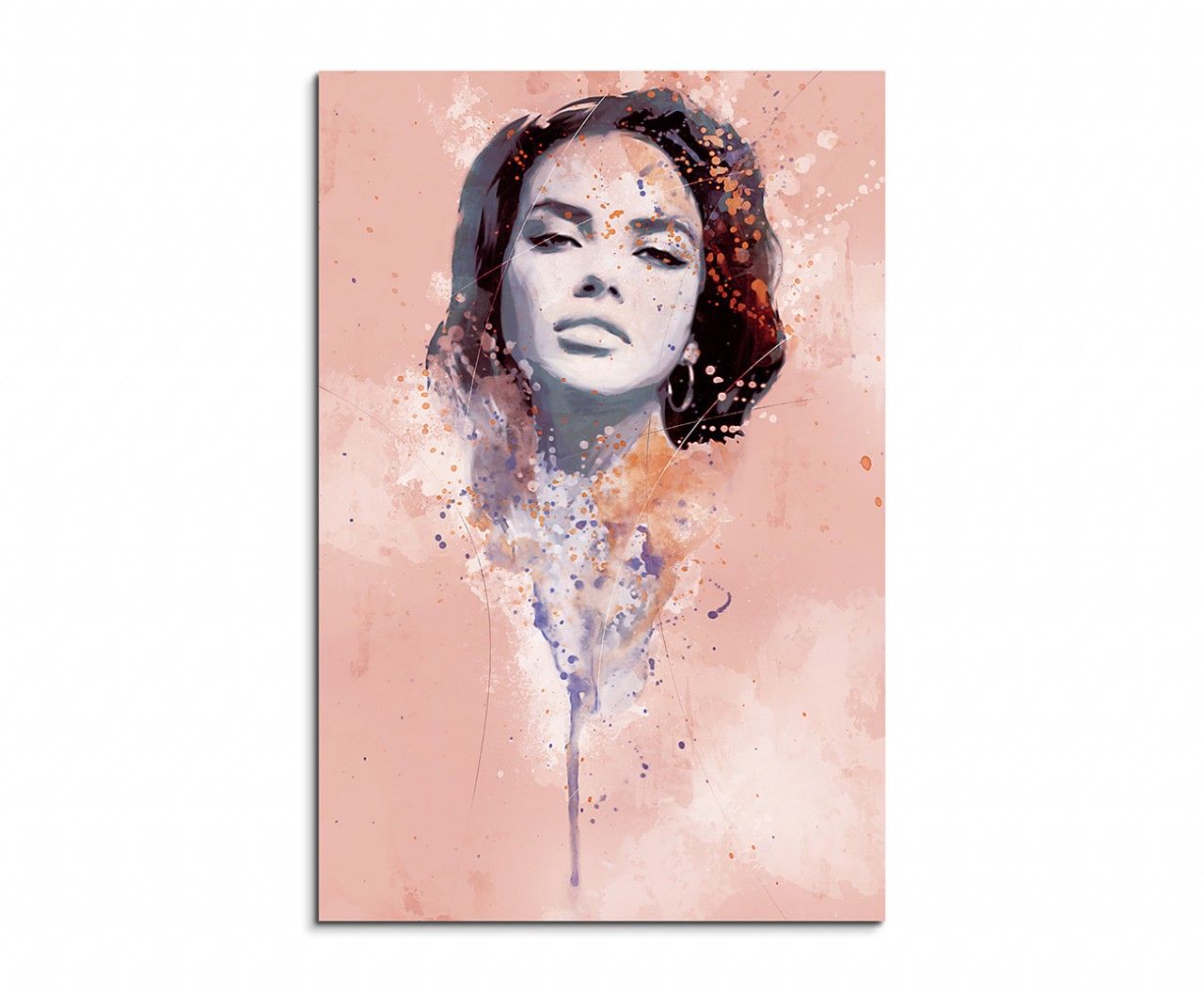 Adriana Lima II Aqua 90x60cm Wandbild Aquarell Art