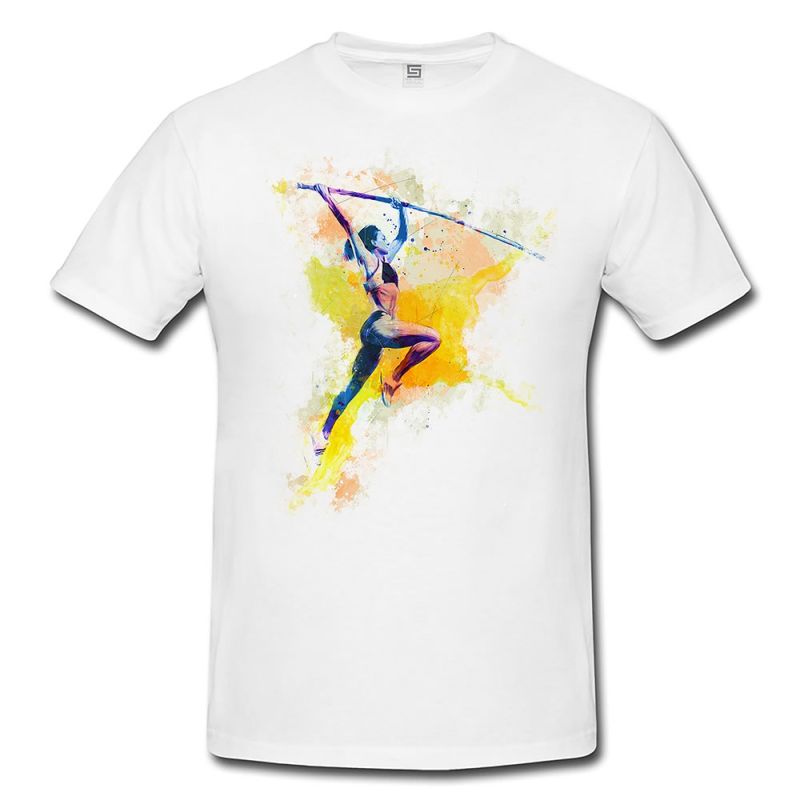 Stabhochsprung  Herren und Damen T-Shirt Sport Motiv aus Paul Sinus Aquarell