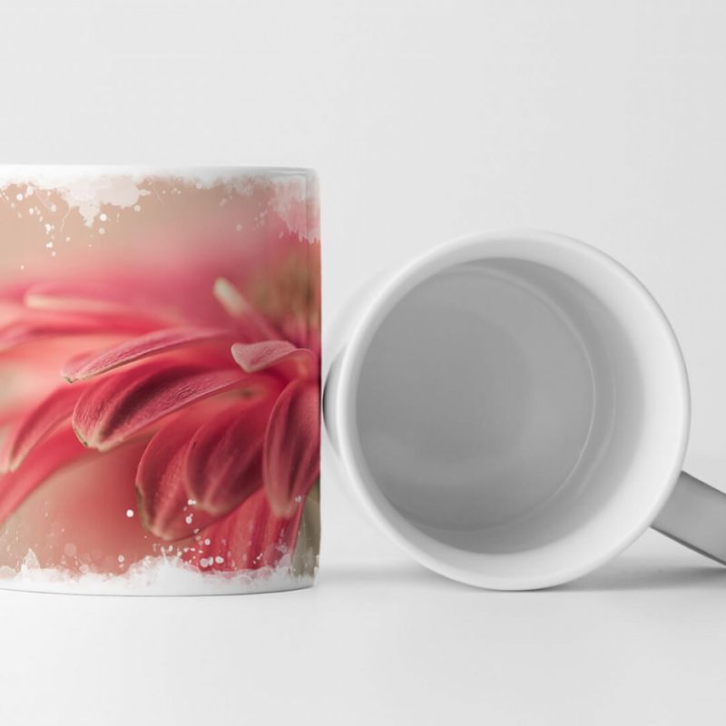 Tasse Geschenk Naturfotografie – Altrosa Gerbera