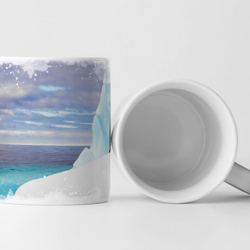 Tasse Geschenk Tierfotografie – Pinguine auf einem Eisberg in der Antarktis