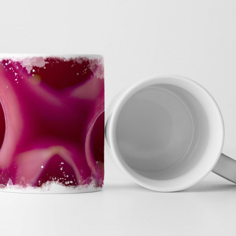 Tasse Geschenk Blütenbild – Nahaufnahme in pink