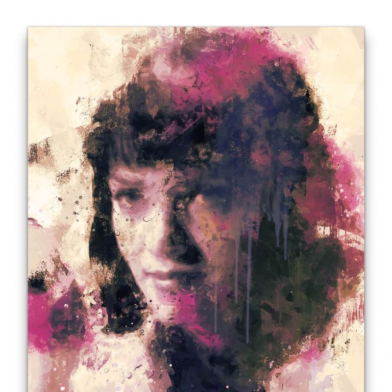 Pulp Fiction Uma Thurman Porträt Abstrakt Kunst Kultfilm Kult 60x90cm Leinwandbild