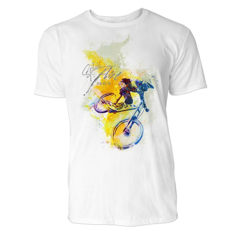 Radsport Jump Sinus Art ® T-Shirt Crewneck Tee with Frontartwork