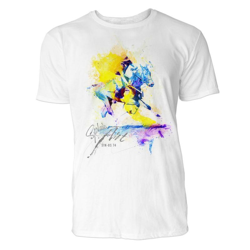 Polo seitlich  Sinus Art ® T-Shirt Crewneck Tee with Frontartwork