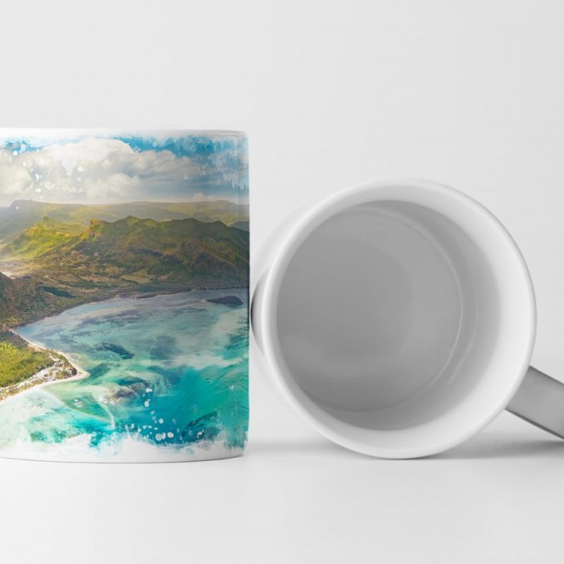 Tasse Geschenk Unterwasser Wasserfall Mauritius