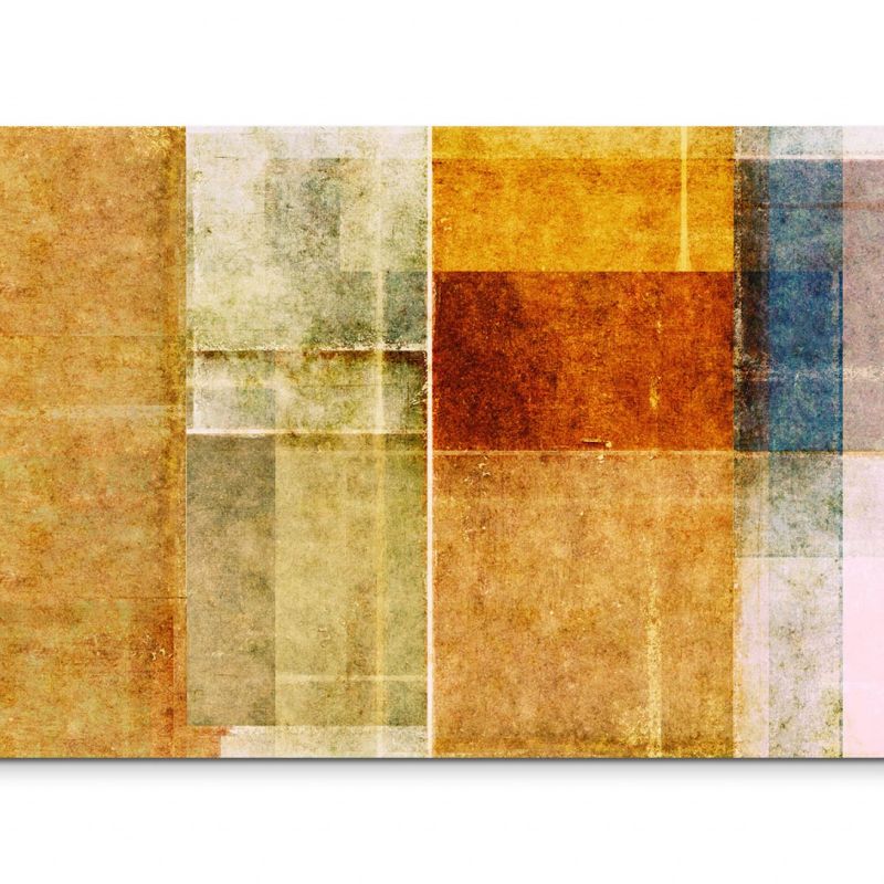 120x80cm Wandbild Hintergrund Malerei rot blau orange grün