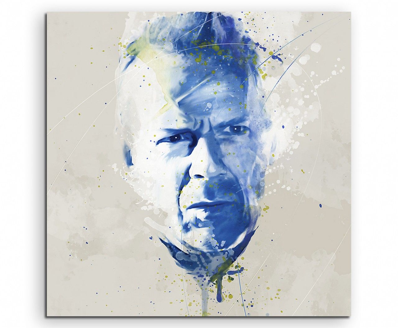 Bruce Willis Sin City Aqua 60x60cm Wandbild Aquarell Art