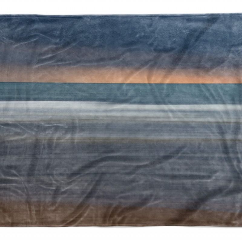 Handtuch Strandhandtuch Saunatuch Kuscheldecke mit Fotomotiv Abstrakt Meer Horizont