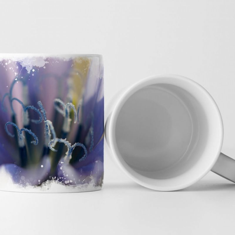 Tasse Geschenk Naturfotografie – Pastellblaue Kornblume