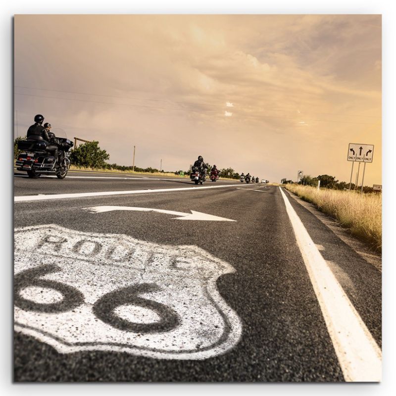 Landschaftsfotografie – Route 66, Arizona, USA auf Leinwand