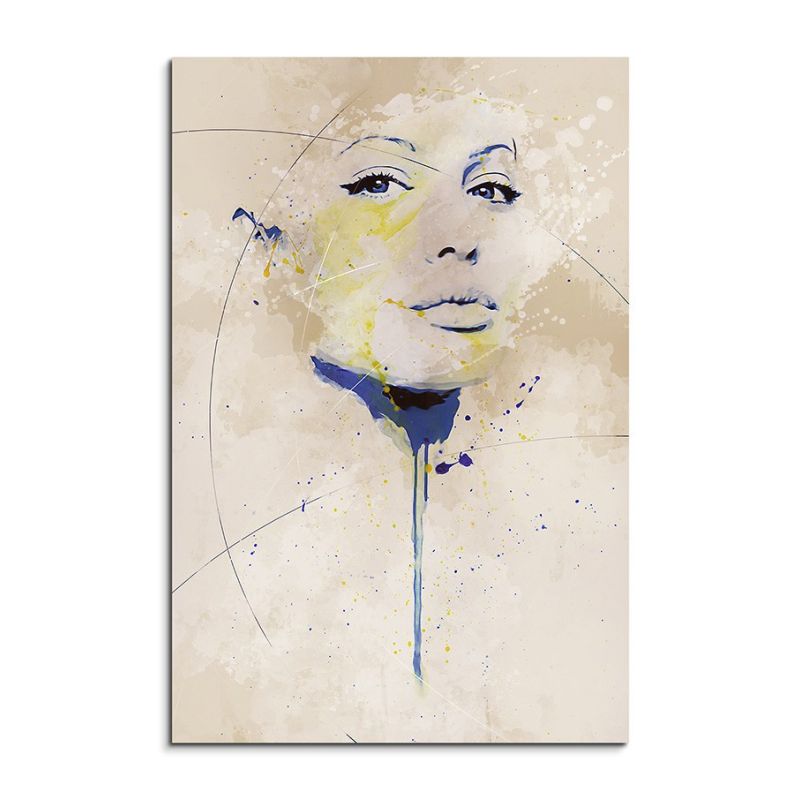 Angelina Jolie III Aqua 90x60cm Aqua Art Wandbild