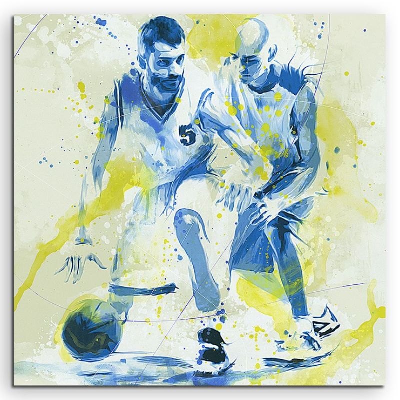 Basketball I 60x60cm SPORTBILDER Paul Sinus Art Splash Art Wandbild Aquarell Art