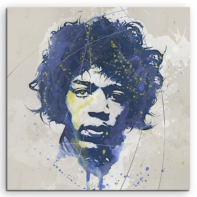 Jimi Hendrix I Aqua 60x60cm Aqua Art Wandbild