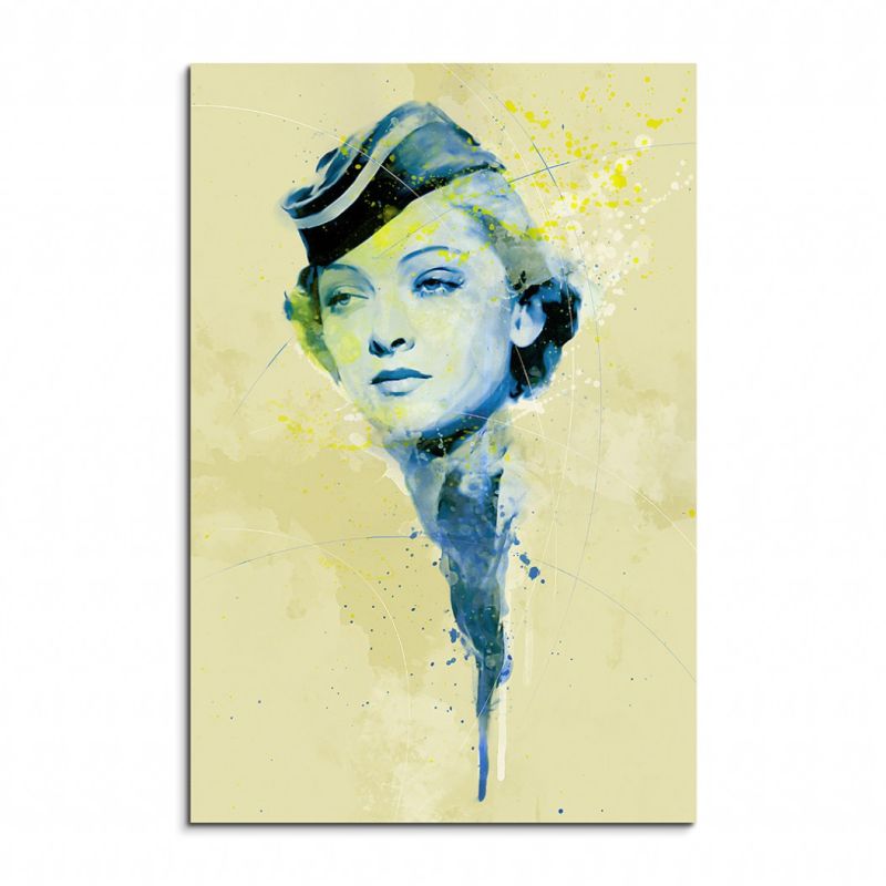 Myrna Loy Aqua 90x60cm Wandbild Aquarell Art