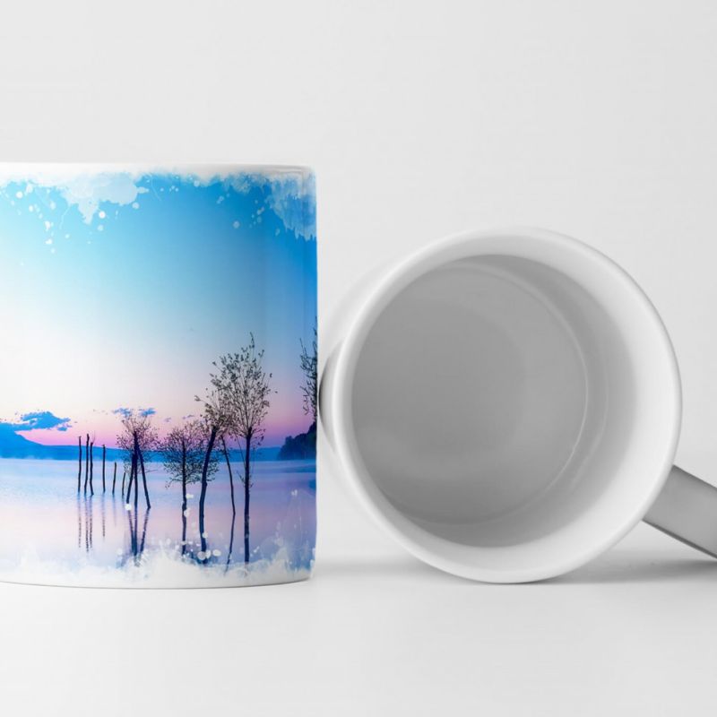 Tasse Geschenk Naturfotografie – wunderschöne Landschaft mit See und Bergen