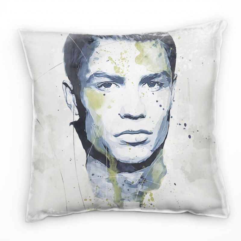 Cristiano Ronaldo V Deko Kissen Bezug 40x40cm für Couch Sofa Lounge Zierkissen