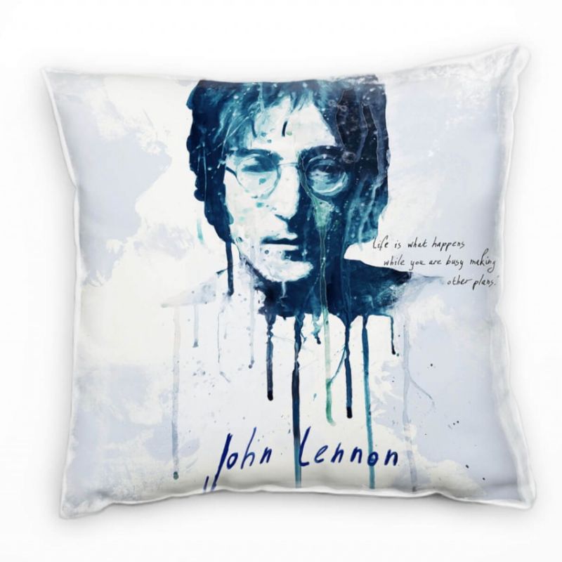 John Lennon Deko Kissen Bezug 40x40cm für Couch Sofa Lounge Zierkissen