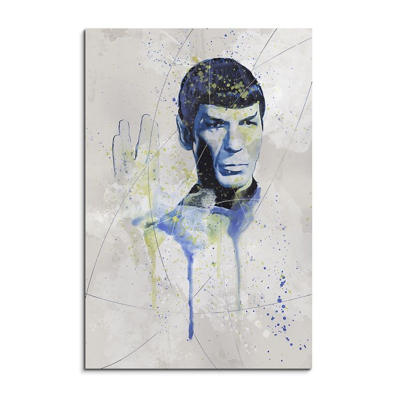 Star Trek Mr Spock Aqua 90×60 cm Aquarell Kunstbild