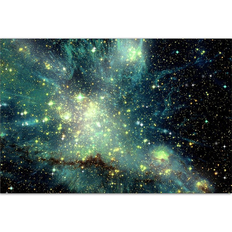 120x80cm Sterne Planeten Weltall Galaxie