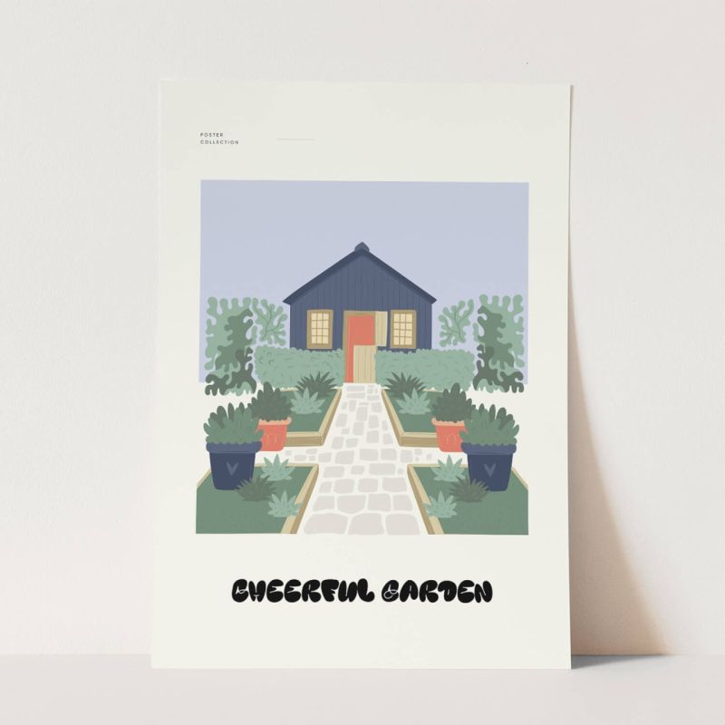 Grafik Dekorativ Modern Garten Haus