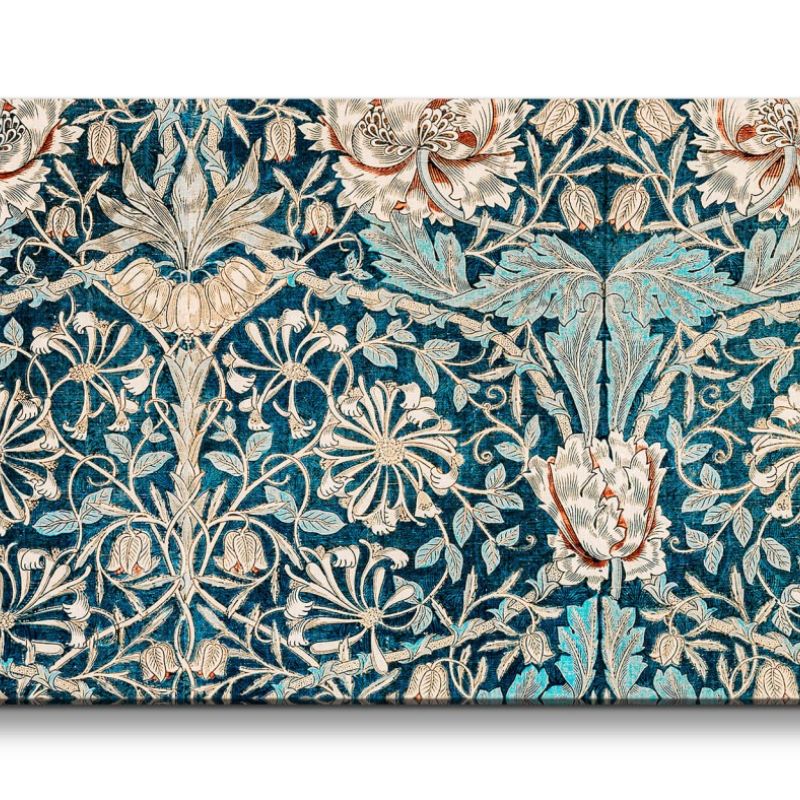 Remaster 120x60cm William Morris Berühmte Malerei Blumen Blumenmuster Vintage Dekorativ