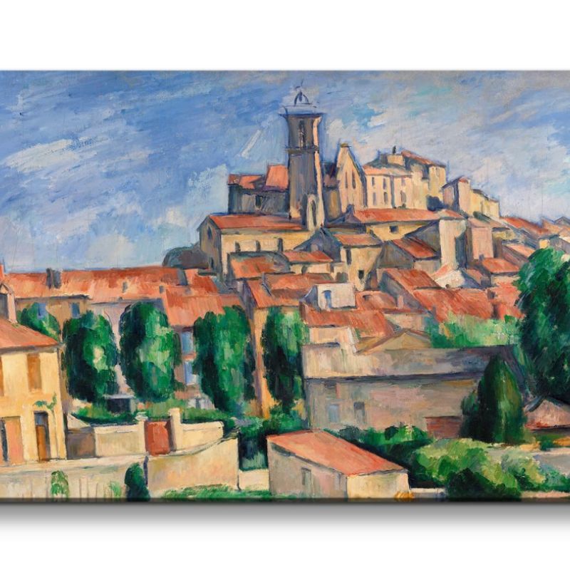 Remaster 120x60cm Paul Cézanne weltberühmtes Wandbild Gardanne Dorf Sommer