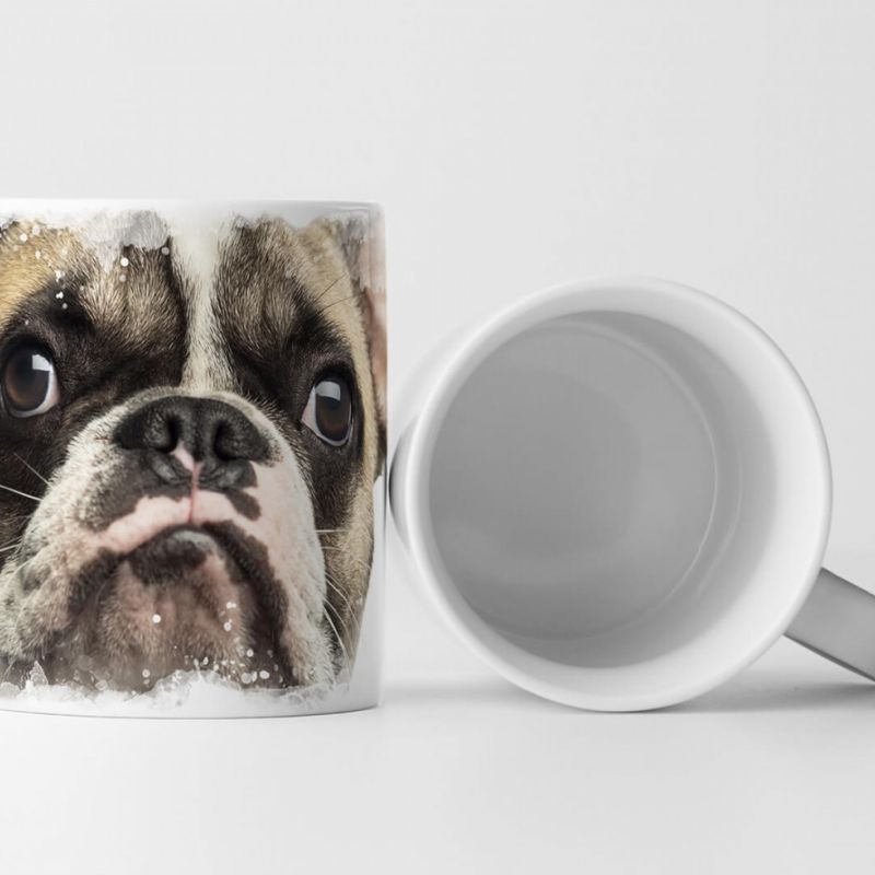 Tasse Geschenk Tierfotografie – Französische Bulldogge mit Schmollmund