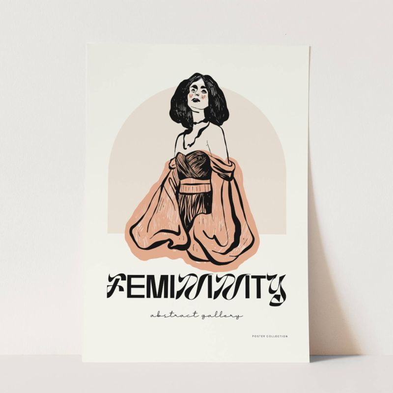 Femininity Schöne Illustration Feminin Rebellisch Dekorativ Abstrakt