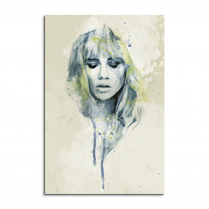 Suki Waterhouse II Aqua 90x60cm Wandbild Aquarell Art