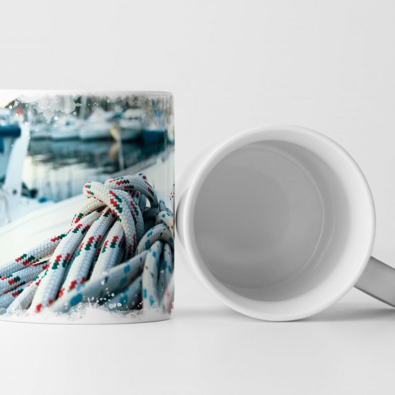 Tasse Geschenk Tau eines Bootes – Detailaufnahme