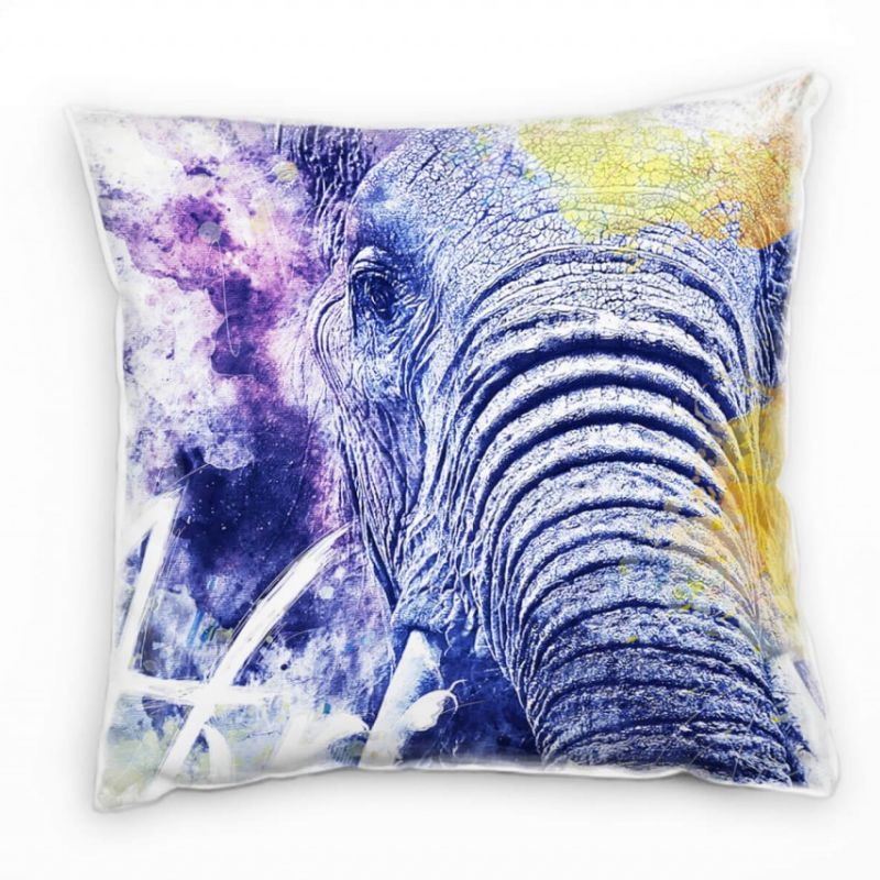 Elephant Africa Deko Kissen Bezug 40x40cm für Couch Sofa Lounge Zierkissen