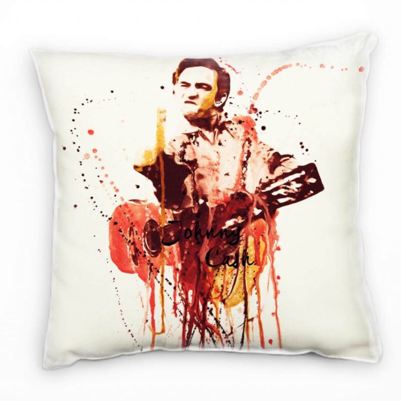 Johnny Cash Deko Kissen Bezug 40x40cm für Couch Sofa Lounge Zierkissen