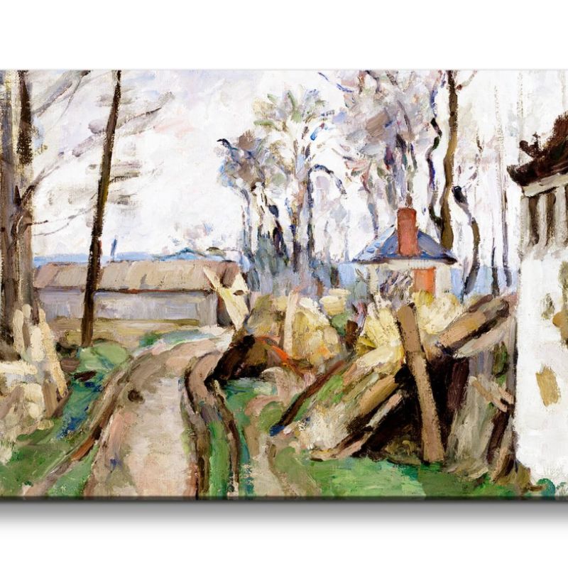 Remaster 120x60cm Paul Cézanne weltberühmtes Wandbild A Village Road near Auvers