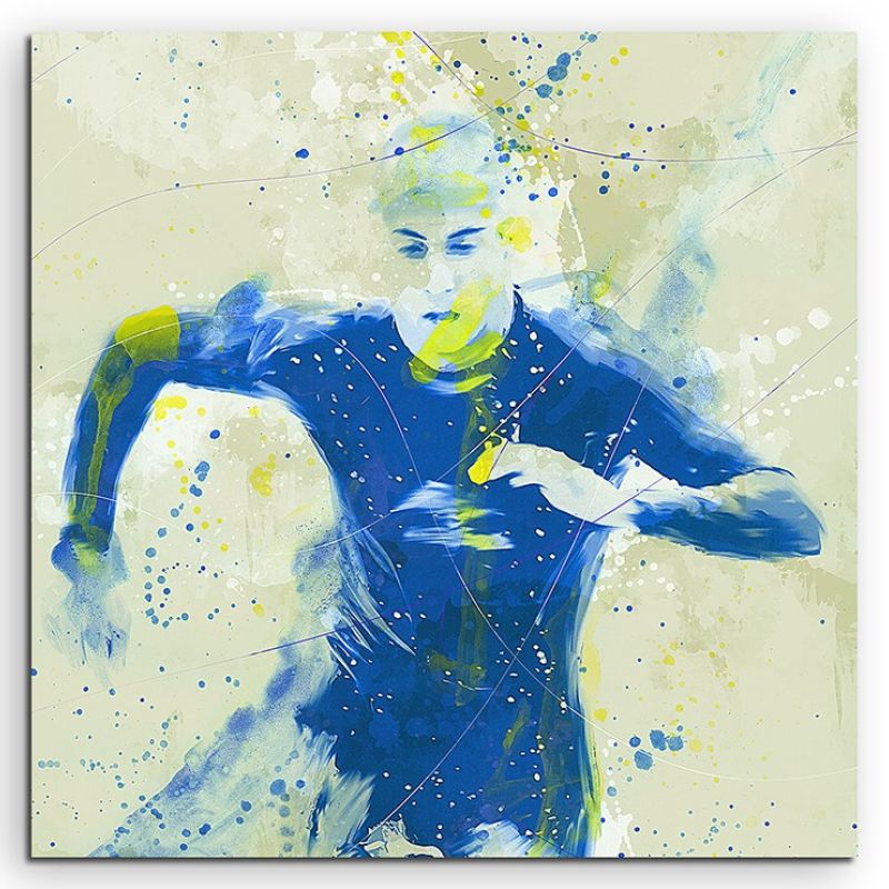 Triathlon 60x60cm SPORTBILDER Paul Sinus Art Splash Art Wandbild Aquarell Art